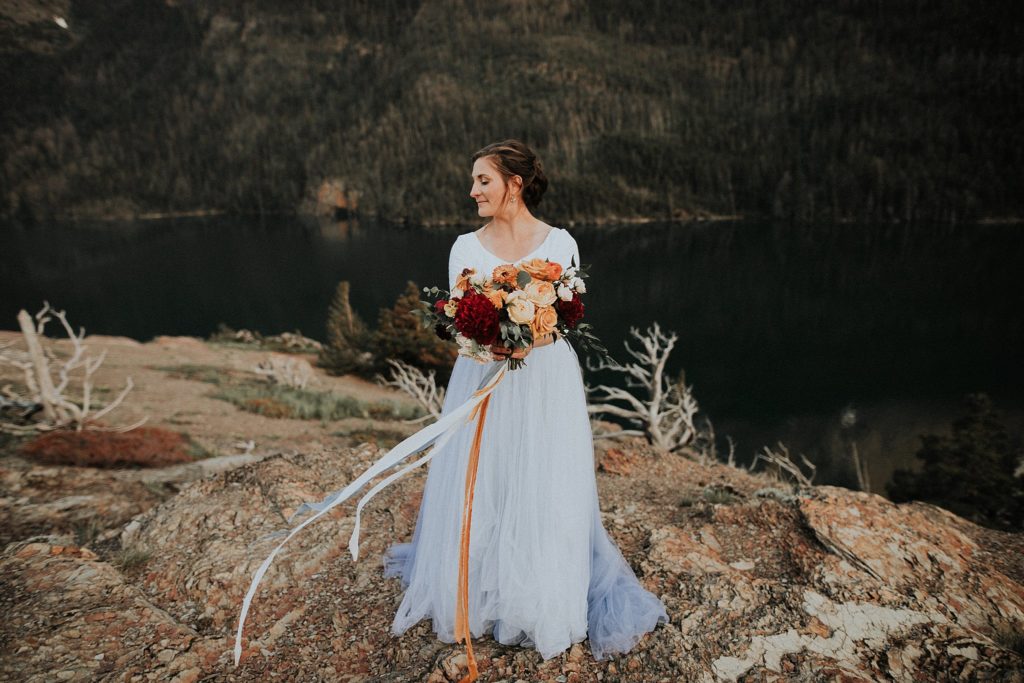 Bridal portraits in Glacier National Park