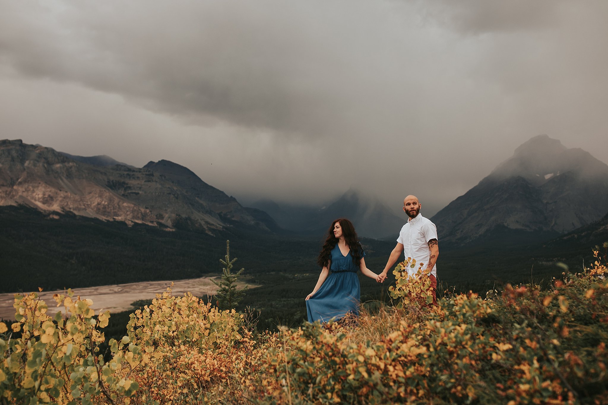Moody and Stormy engagement in the mountains