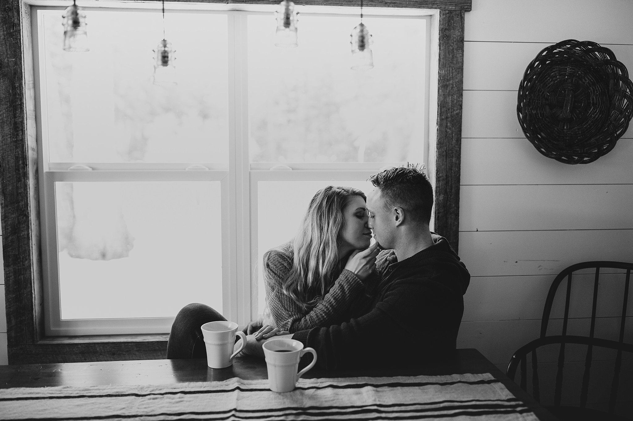 black and white couples engagement photography