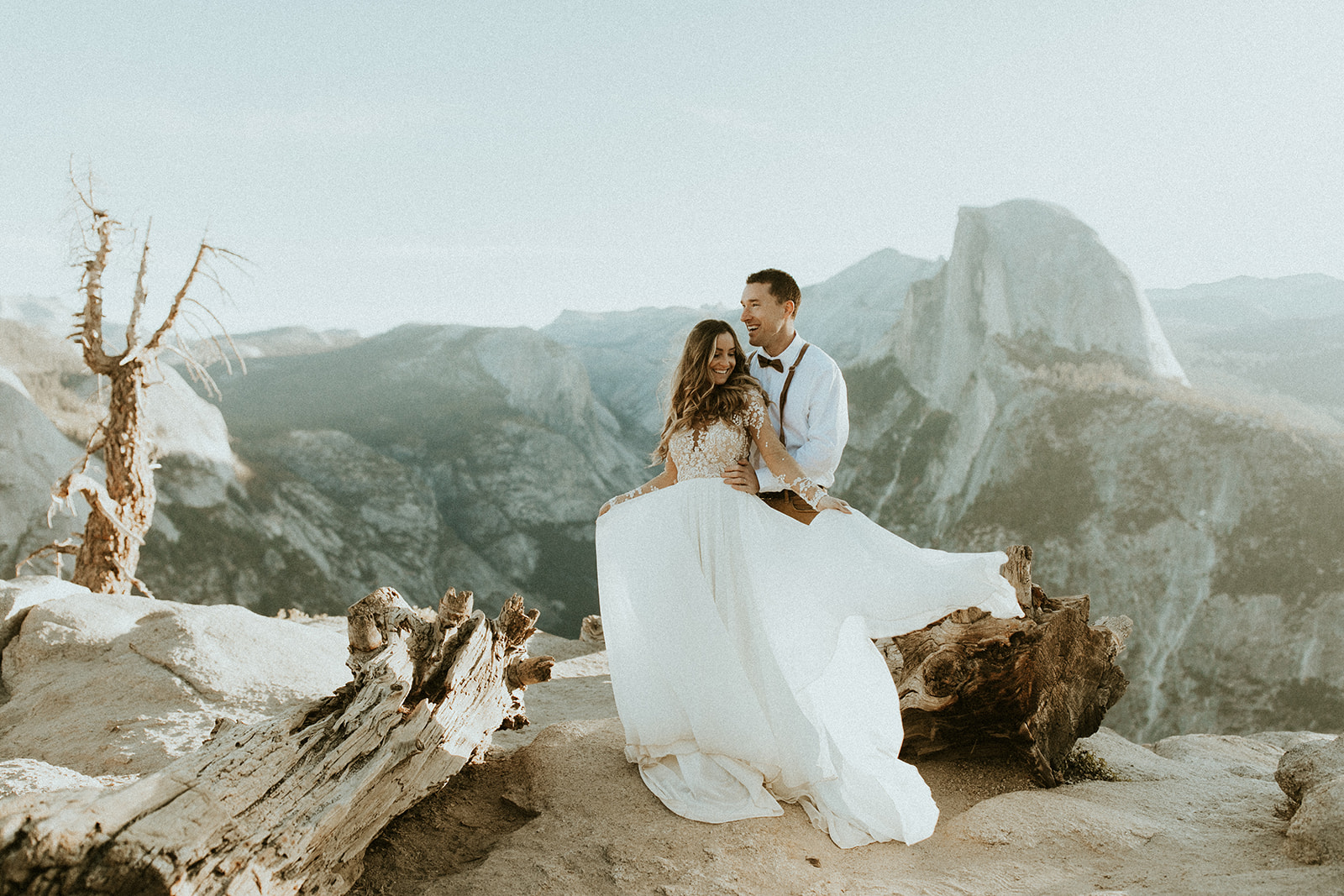 Glaicer Point in Yosemite National Park Elopement