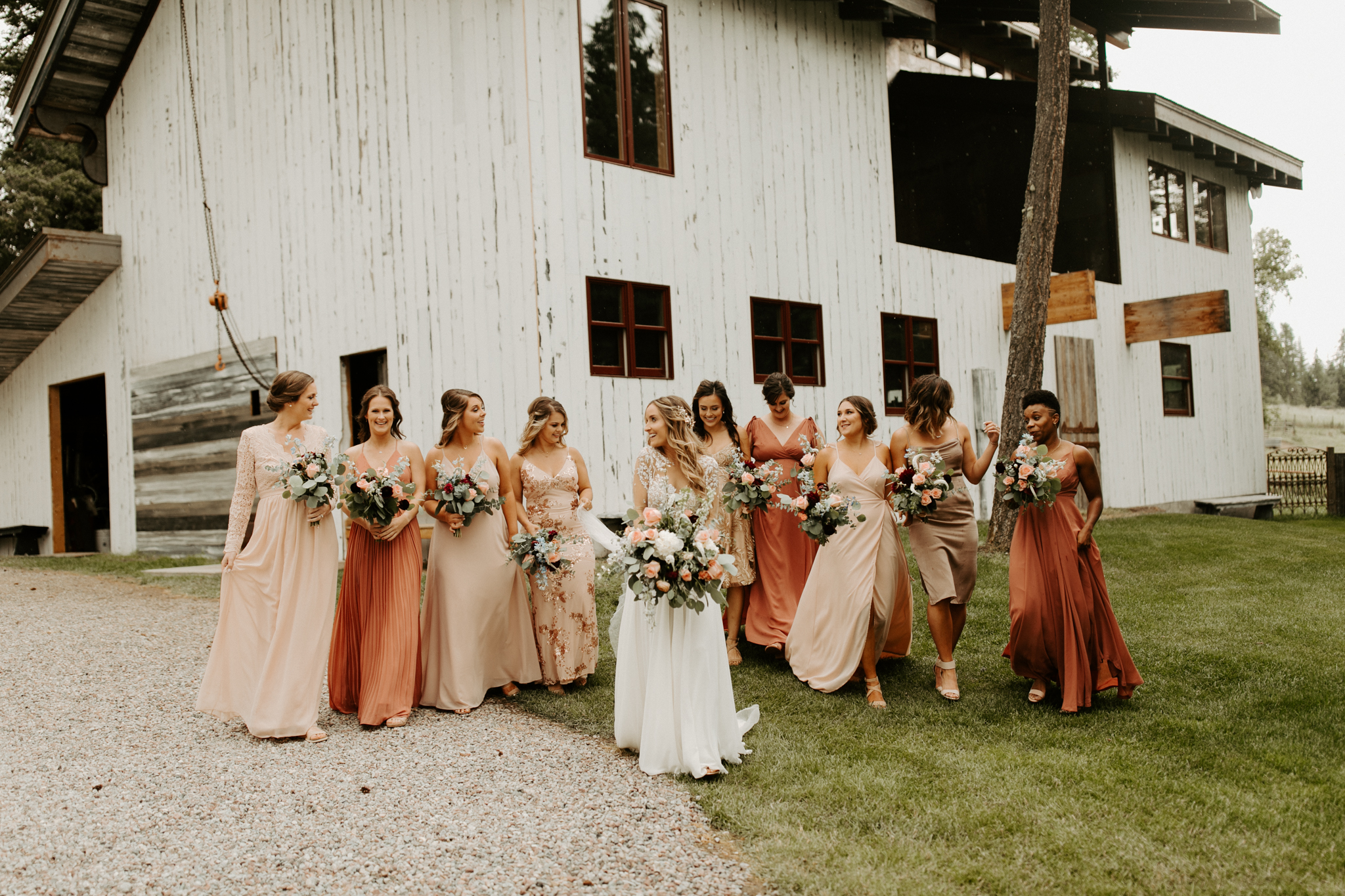 Montana Wedding Bride and Bridesmaids